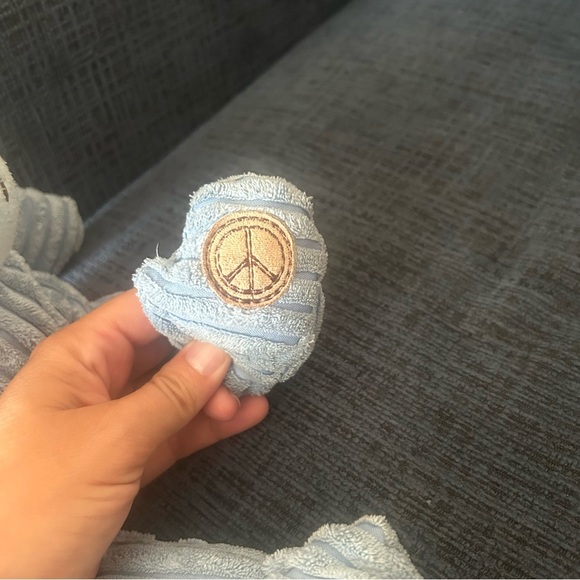 Gund Marbles Blue Monkey Corduroy Plush 15" Peace Love 319558 Peace Sign - Picture 5 of 5